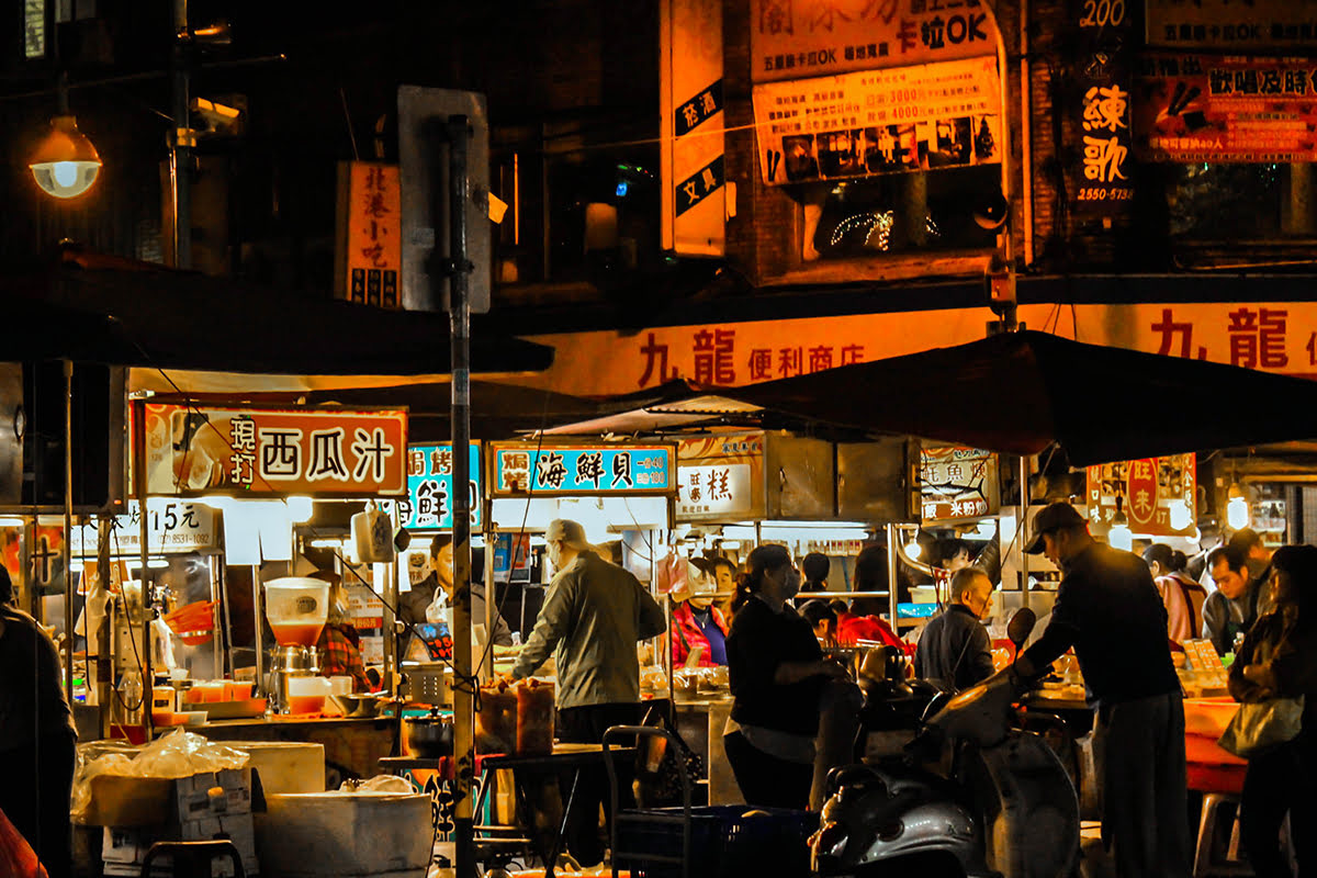 Il mercato notturno di Ningxia a Taipei