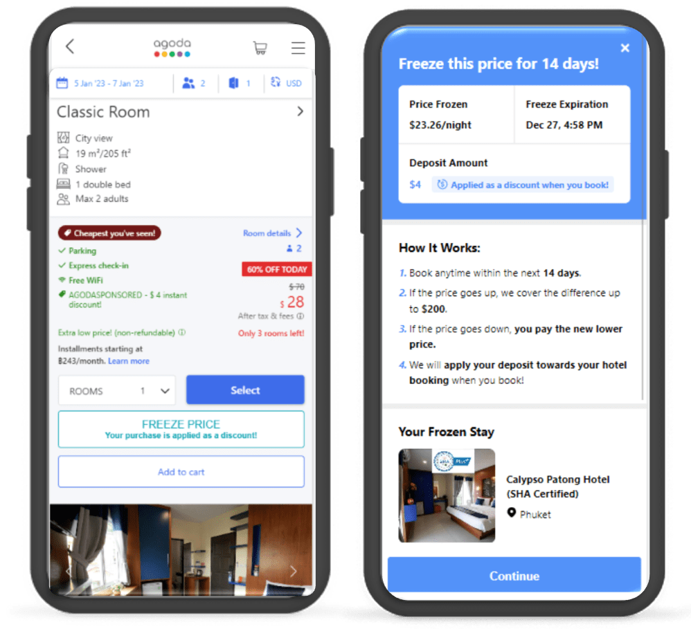 Agoda announces a new ‘Price Freeze’ function allowing customers to hold prices before buying
