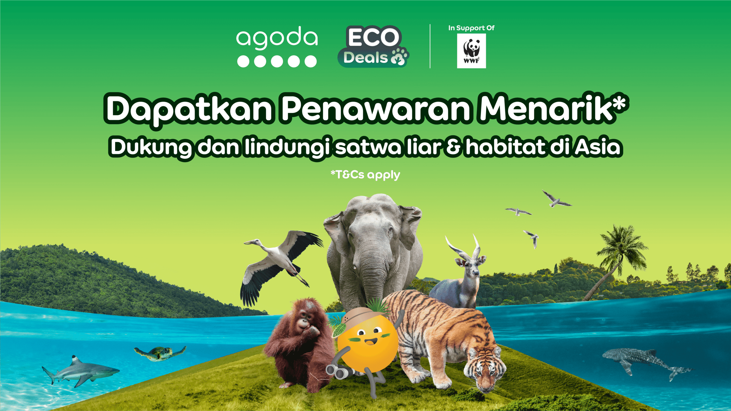 Agoda Perluas Program Eco Deals dengan Komitmen Hingga $1,5 Juta untuk Mendukung Proyek Konservasi di 10 Negara Asia Bekerjasama dengan WWF