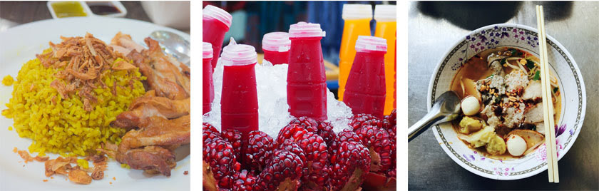 Khao mok gai_kuay teow_jus pomegranite_Bangkok