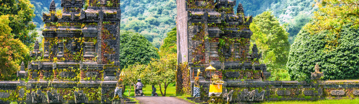 Ancient stone gateway in Bali