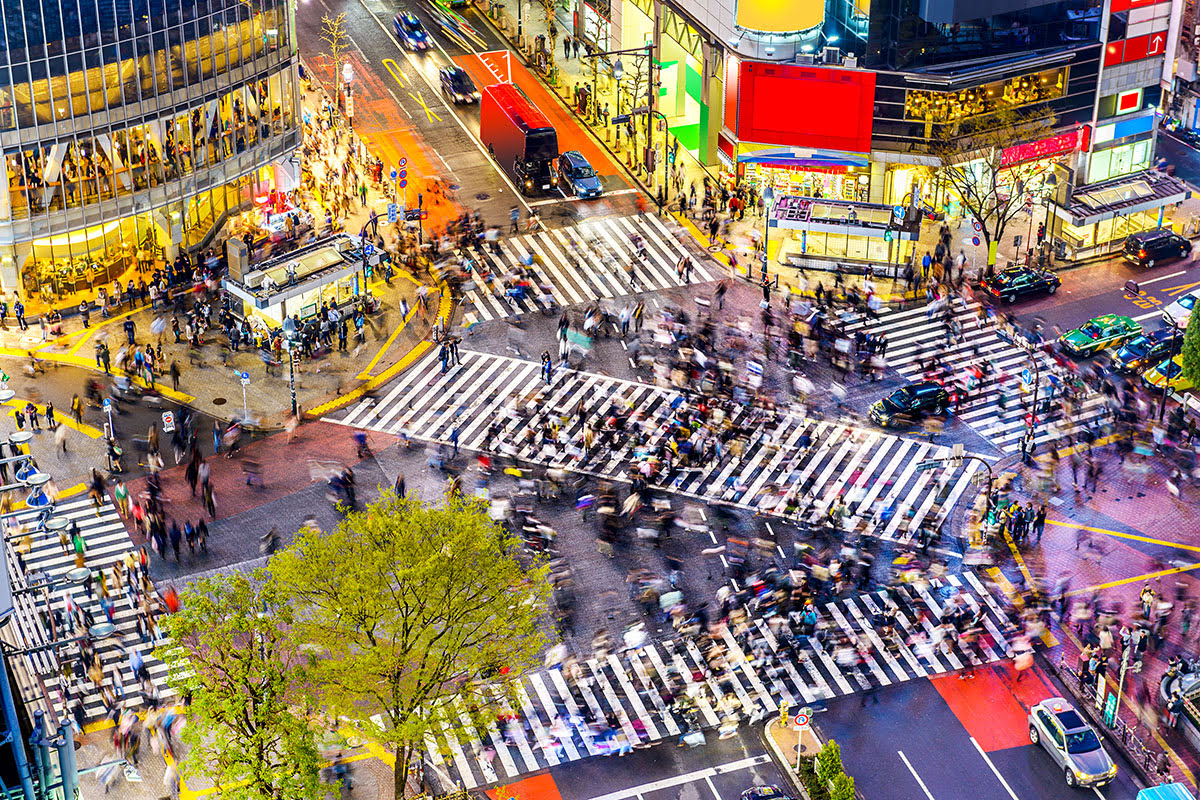 東京澀谷十字路口