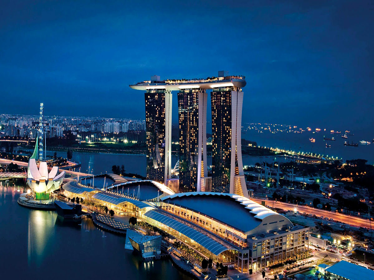 Marina Bay Sands_Panorama di notte