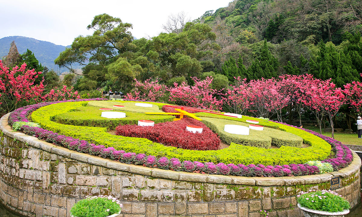 Yangmingshan-Nationalpark_Yangmingshan Blumen-Uhr_Beitou öffentliche Thermalquellen