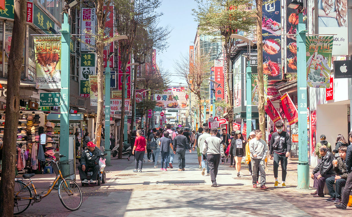 Dzielnica Ximending_ulica tatuażu_Tajpej_Tajwan