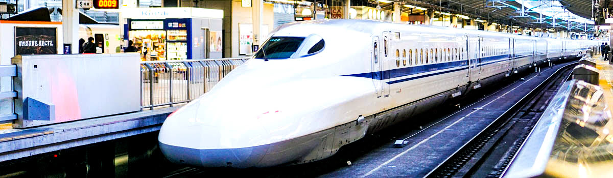 Bullet train in Osaka, Japan