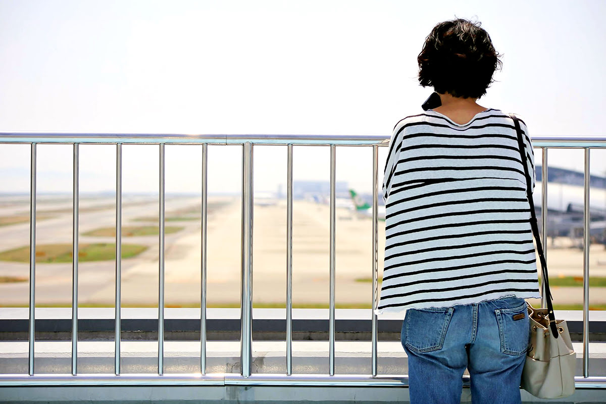 KIX Observation Hall Sky View_Osaka_Japan_Kansai International Airport