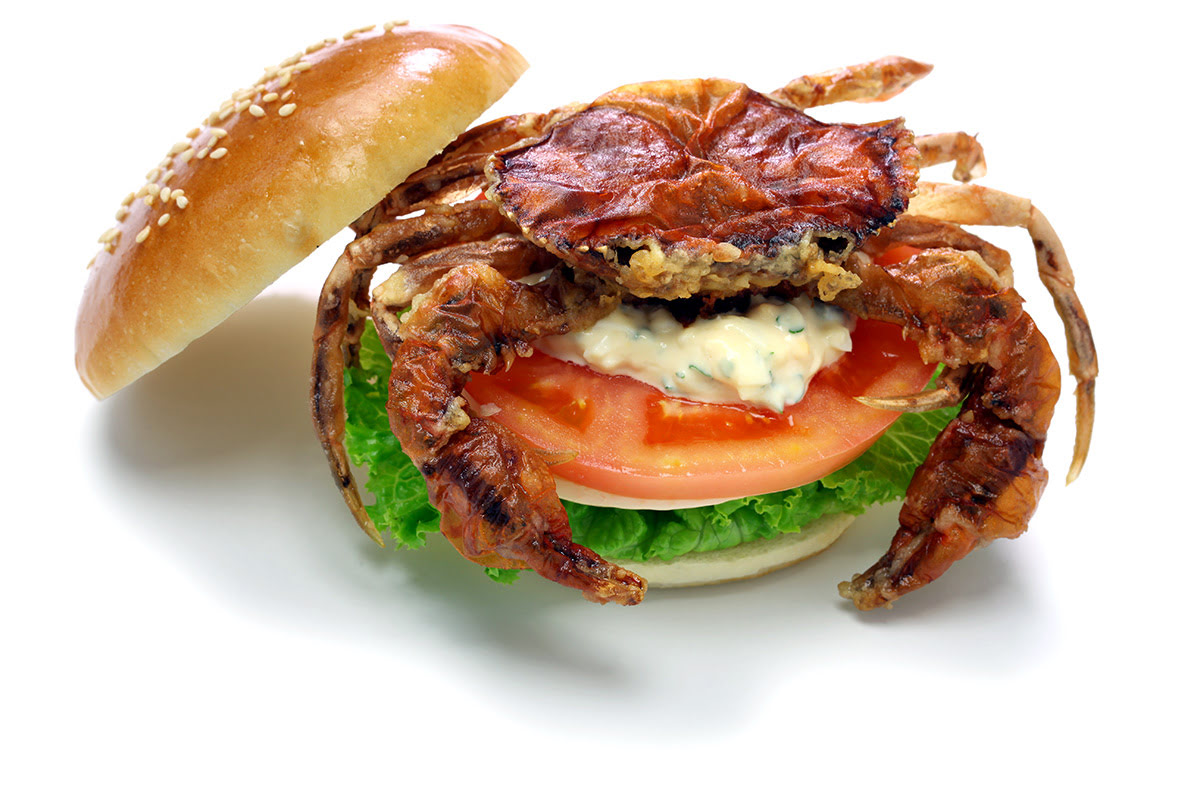 Agoda-guaranteed hotels-vacation rentals-Kuromon Market Tour-Soft shell crab burger