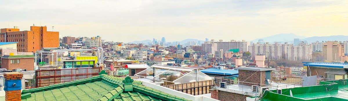 Panoramic view of Itaewon, Seoul