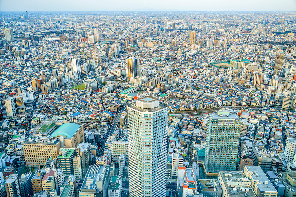 Ikebukuro-Pemandangan Tokyo Skyline