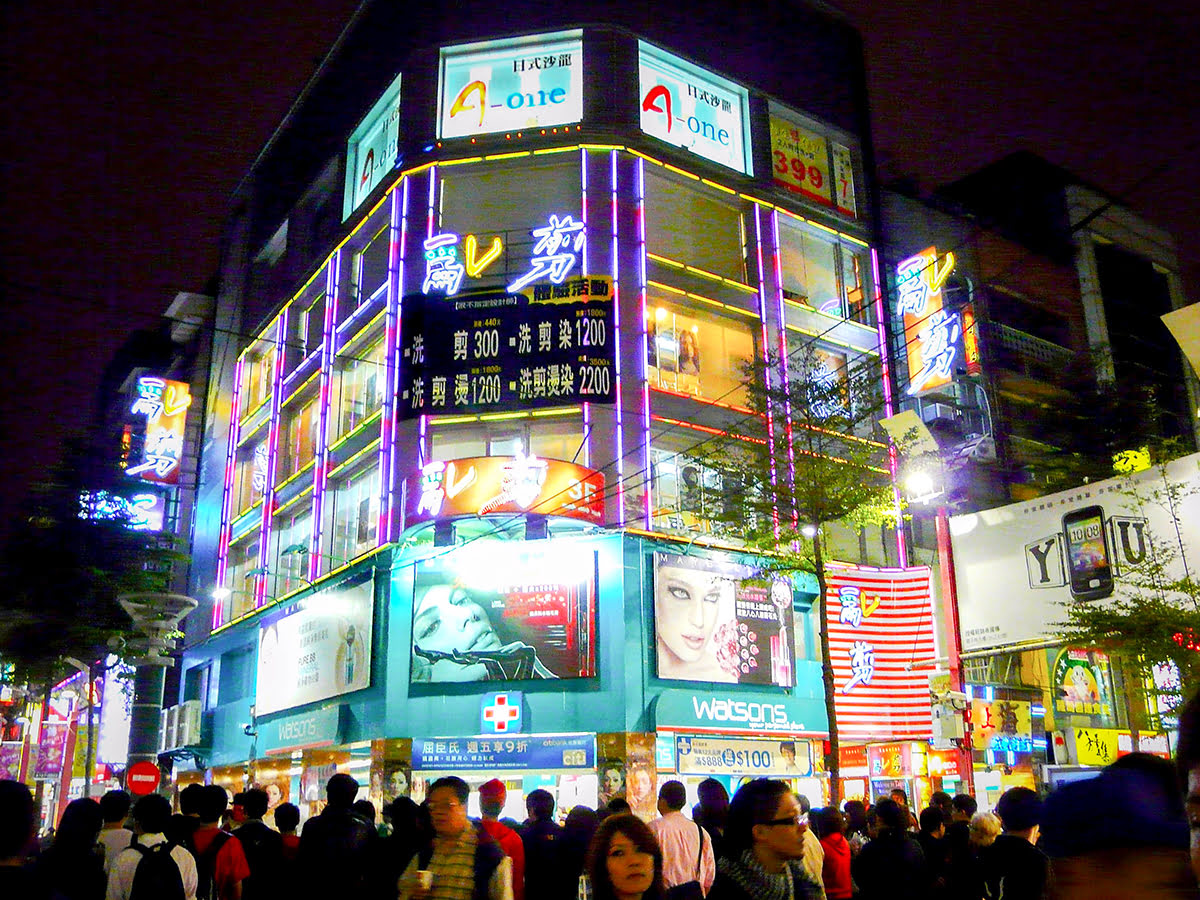 Aktiviti malam Taipei-Daerah Ximending