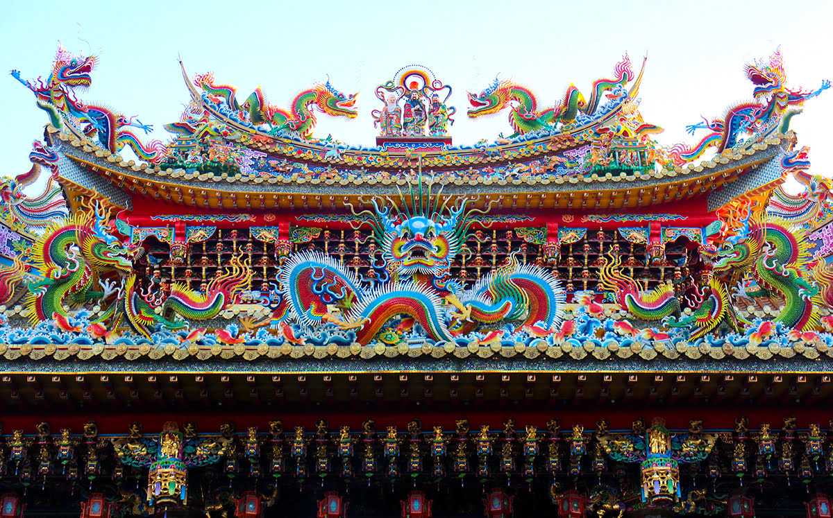 Xinyi-distriktet-Taipei-Taiwan-Songshan Fengtian-templet