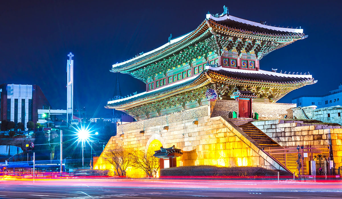 Dongdaemun Gate in Seoul, South Korea