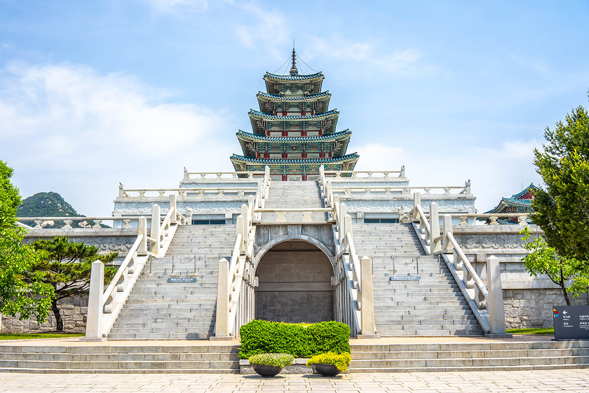Seoul South Korea Gyeongbokgung Palace The National Folk Museum of Korea
