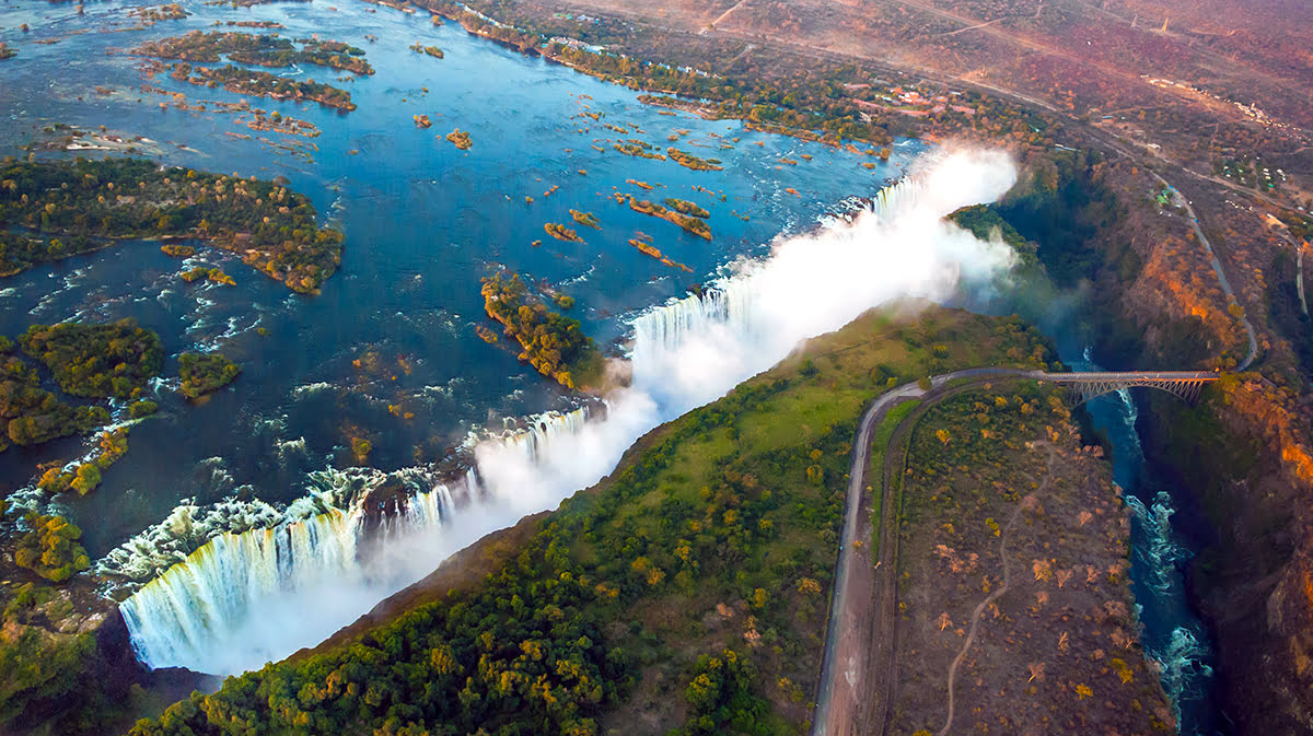 直升机旅行-维多利亚瀑布-赞比亚-津巴布韦