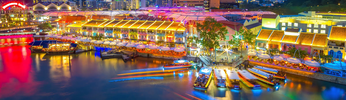 Clarke Quay Singapura: Restoran, Pub &#038; Hotel Tepi Sungai