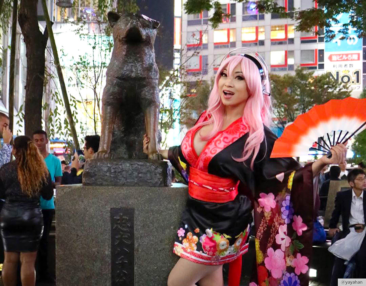 Halloween in Tokyo 2019-Hachiko Memorial Statue