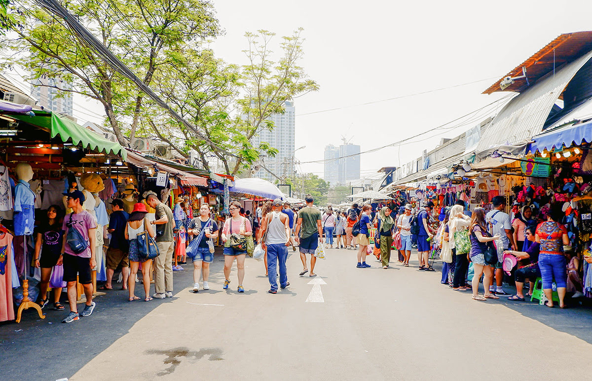 Bangkoks Nachtmärkte Chatuchak Wochenendmarkt