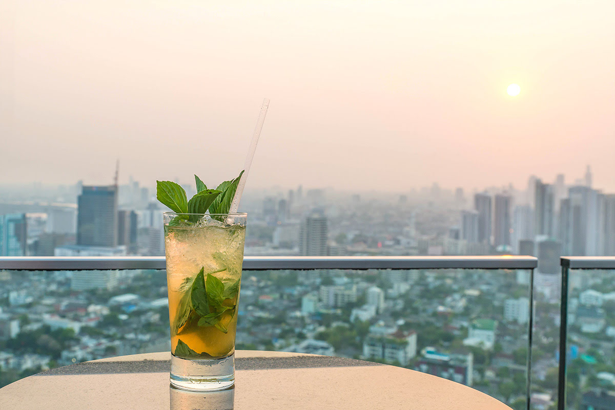 曼谷酒吧现场-屋顶-泰国夜生活-Cielo Sky Bar & Restaurant