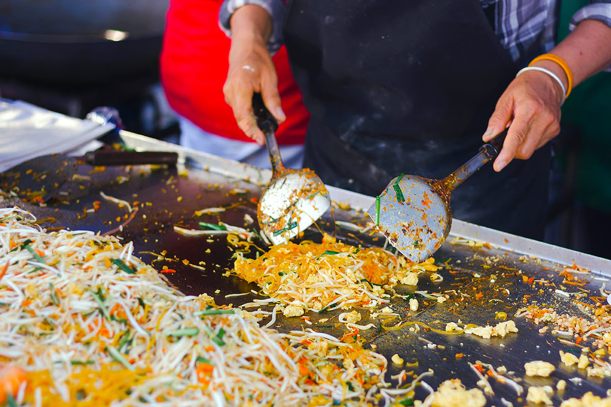 Pad Thai at Khao San road, Bangkok, Thailand