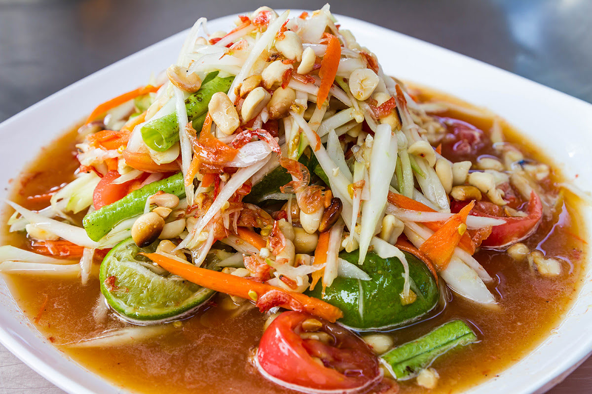 Som Tam, Thailändisches Essen