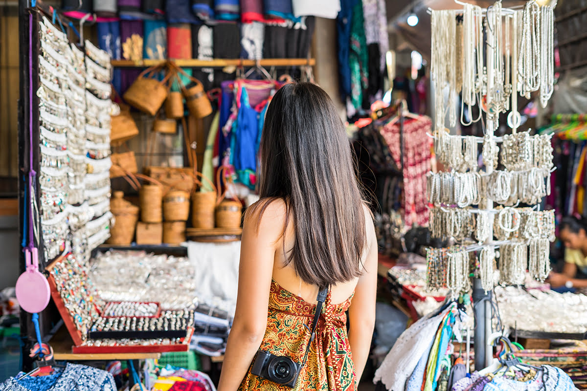 Chợ Ubud ở Bali, Indonesia