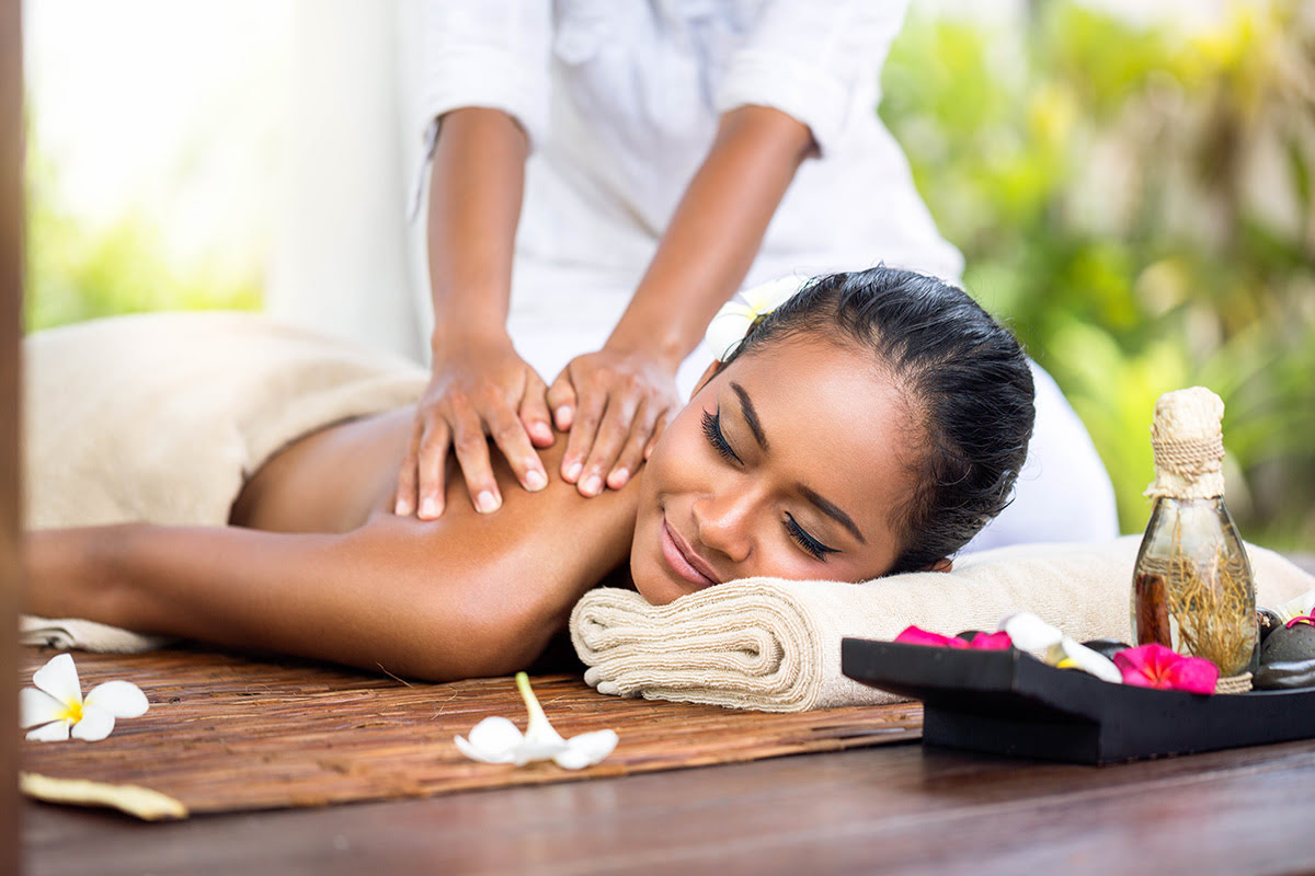 Bali massage-A woman having a massage