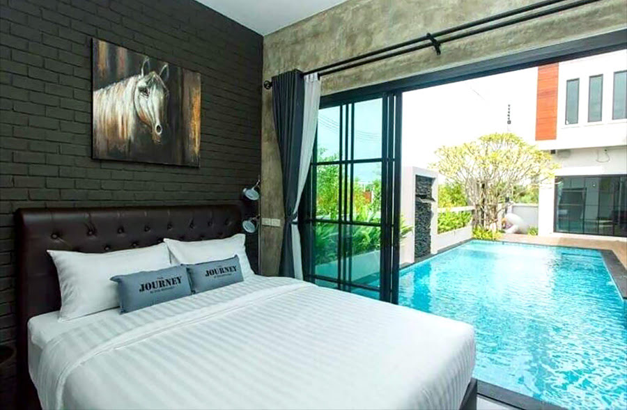 Family-friendly villas in Hua Hin-Thailand-island getaways-New 3BR Pool Villa l Rooftop +Karaoke 16 pax -VVH1