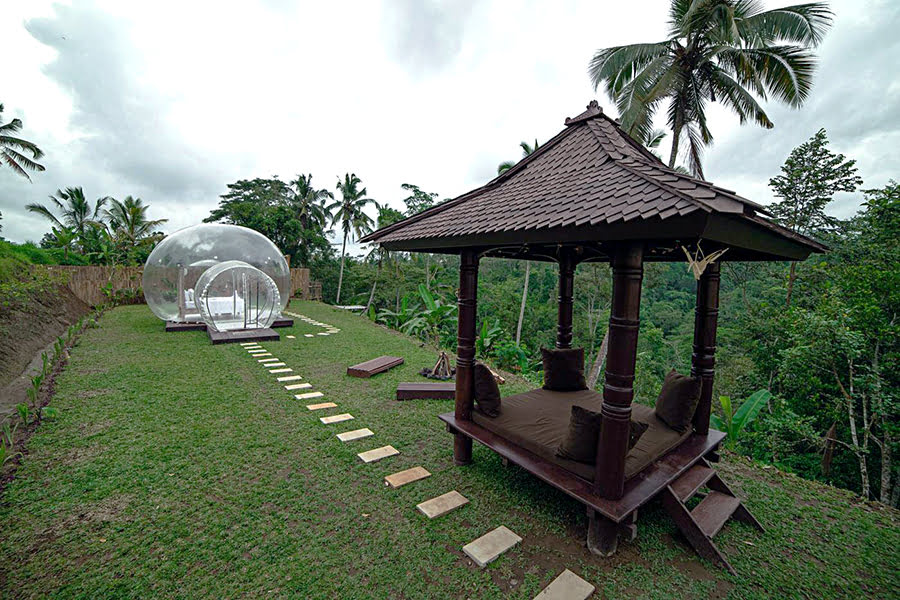 Hotels in Bali-places to visit-Romantic Bubble Dome Ubud
