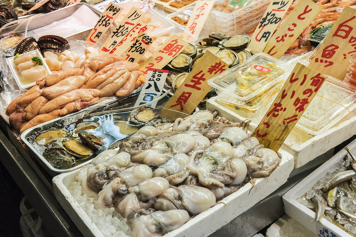Nishiki Market-Fresh seafood