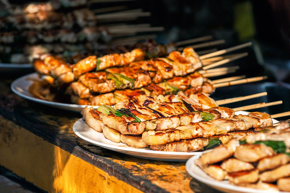 錦市場-焼き鳥