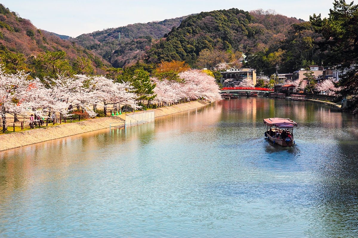 Uji attractions-daytrips from Kyoto-Uji River-fall-spring