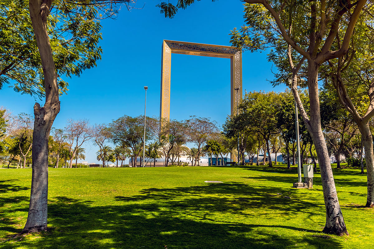 Dubai Frame-tickets-hours-aerial-neighborhood