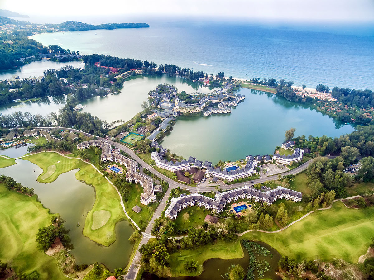 Bang Tao Beach-Phuket-Thailand-aerial photo-Laguna Phuket Resort-Anthem Waterpark