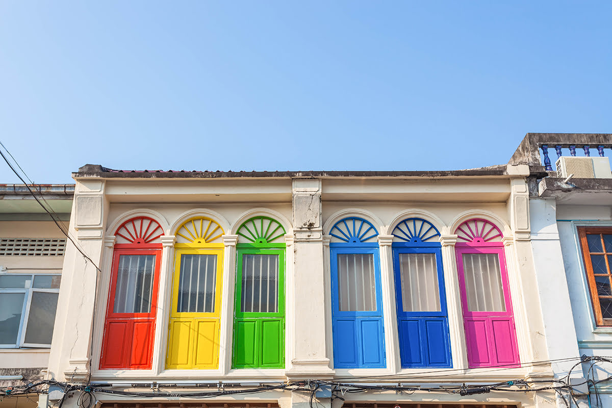 Phuket town-Colorful buildings