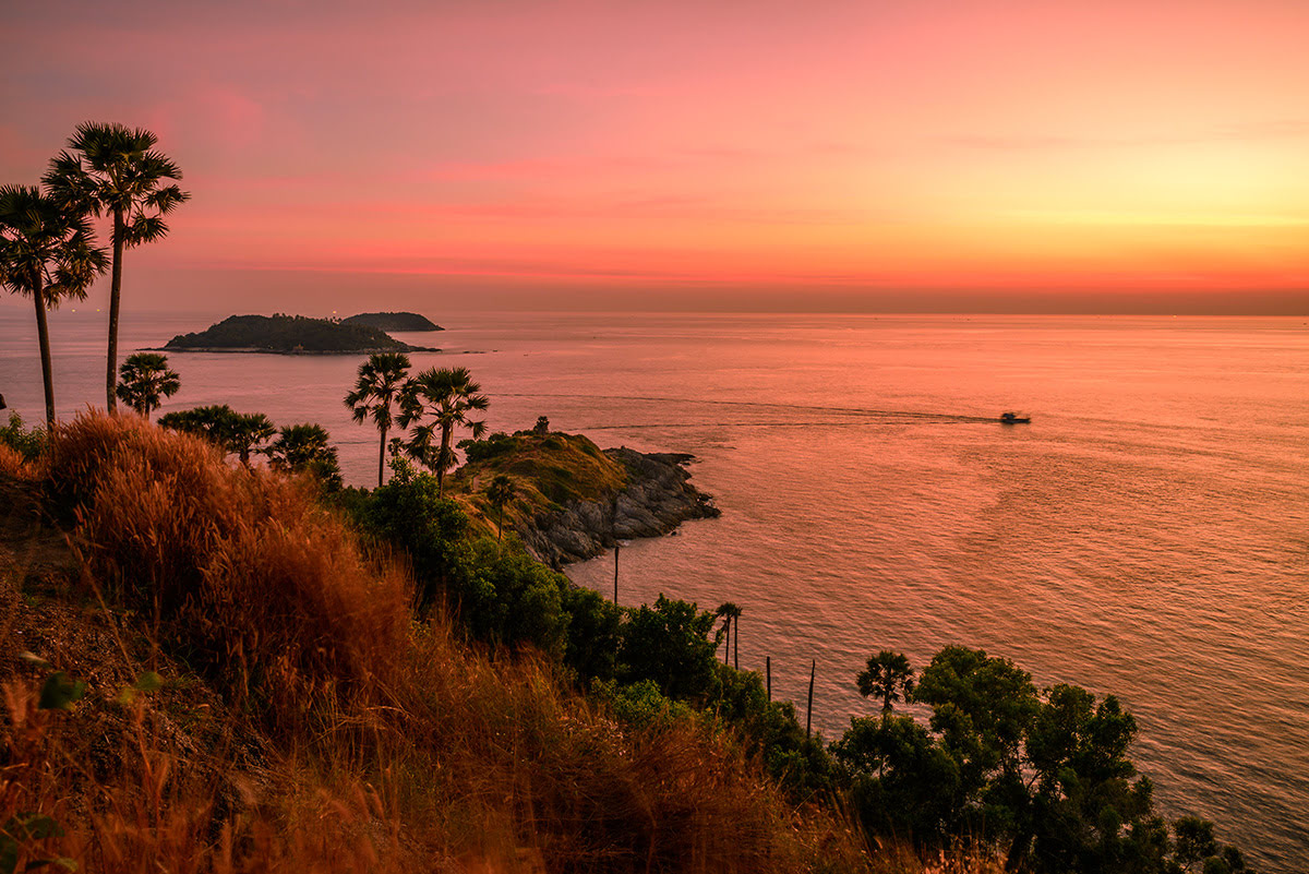 Aktivitäten in Phuket-Thailand-Promthep Kap-Sonnenuntergang