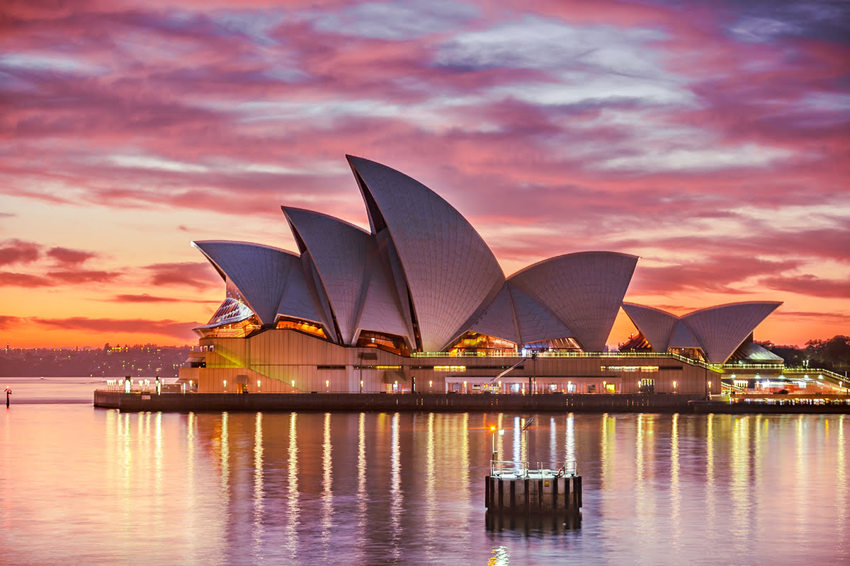 Sydney Opera House-View at sunset