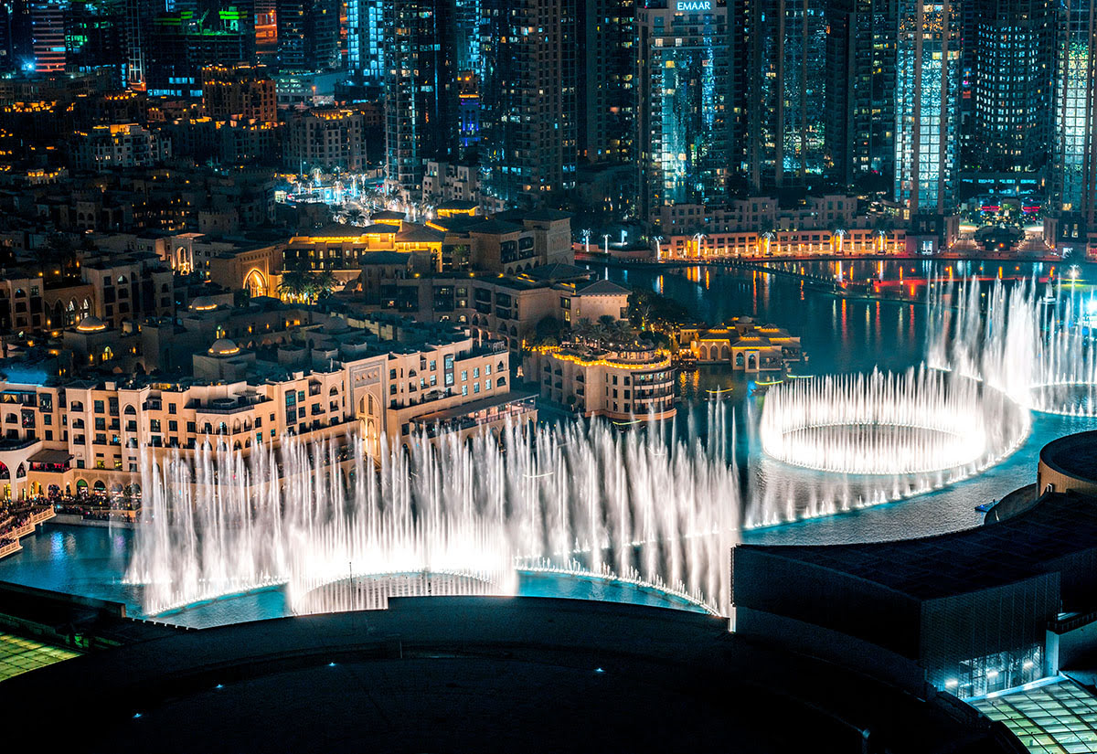 Burj Khalifa-Dubai-UAE-The Dubai Fountain-night show