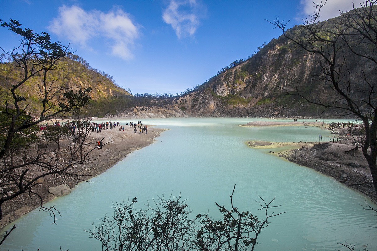 Kawah Putih 在萬隆，印度尼西亞