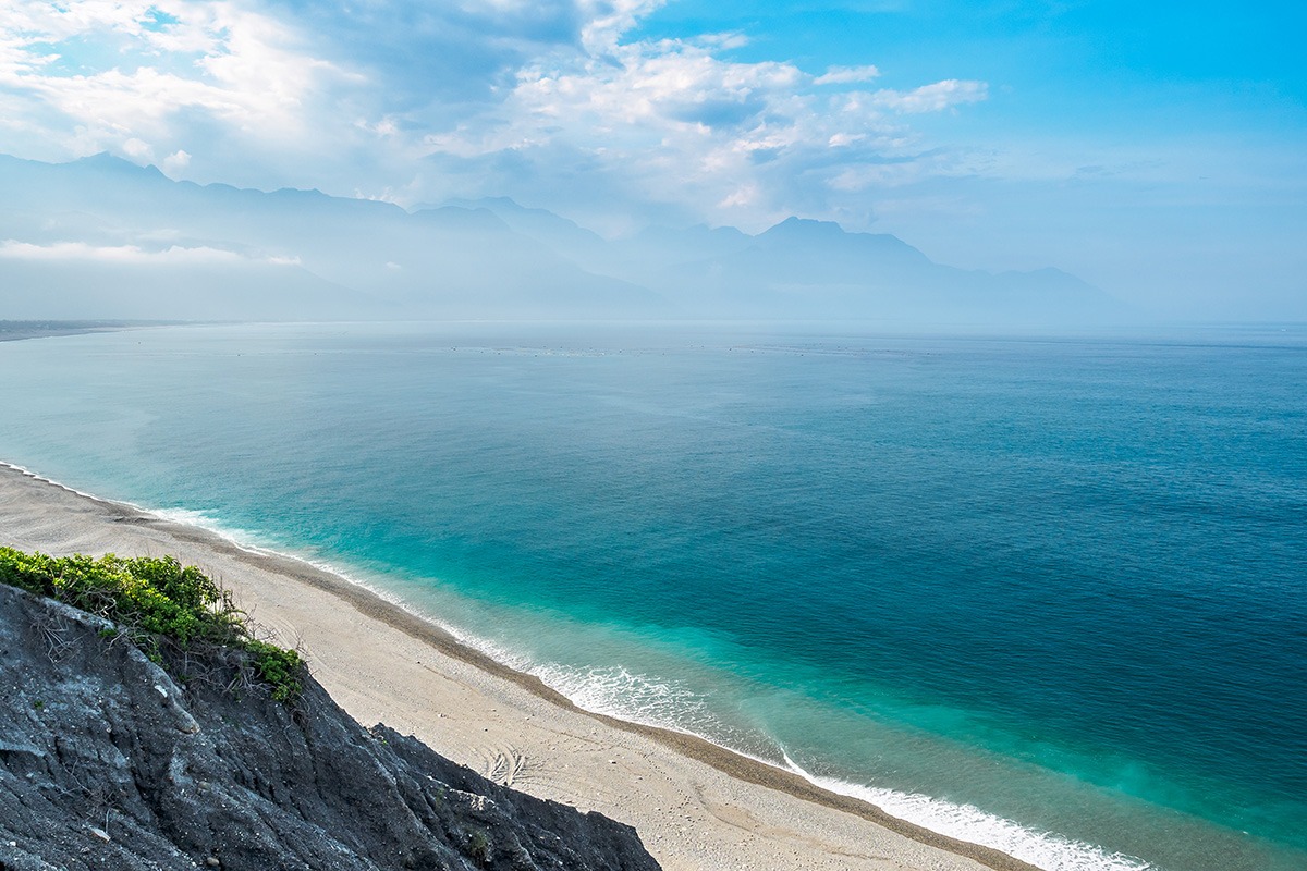 대만 화롄의 치싱탄 해변
