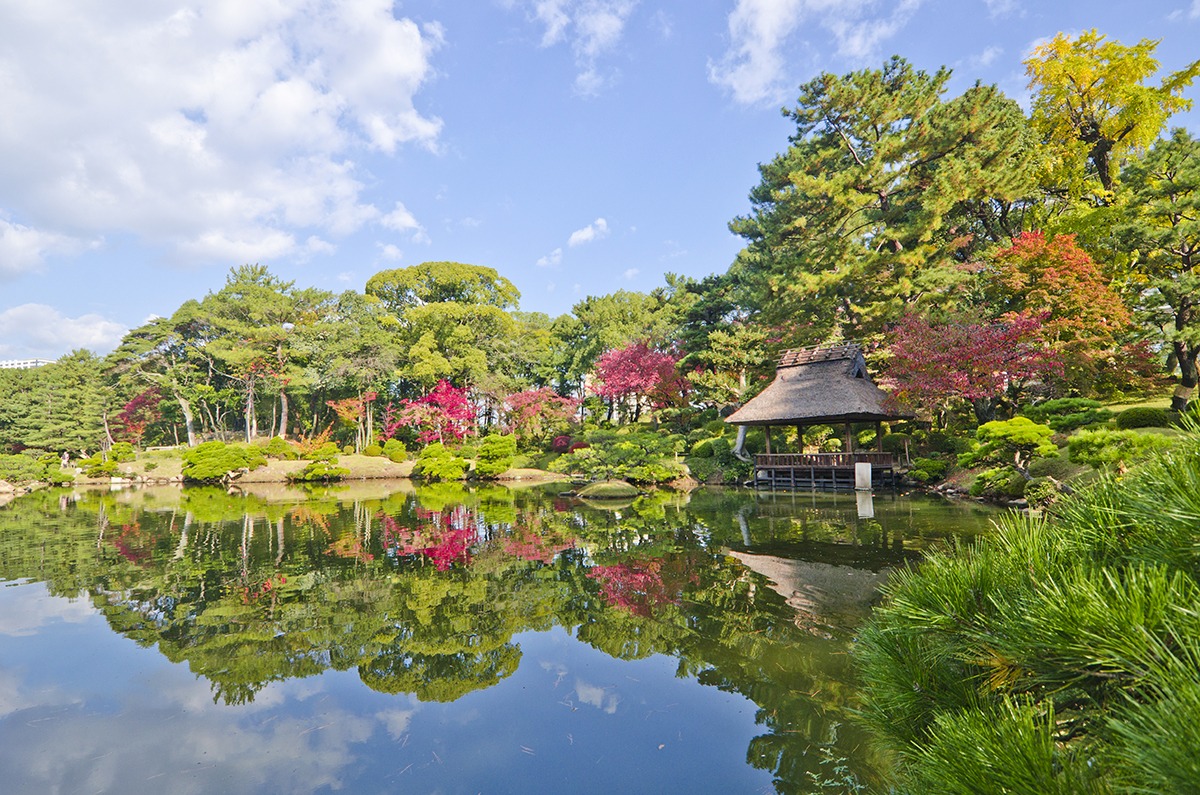 สวน Shukkeien, ฮิโรชิมา, ญี่ปุ่น