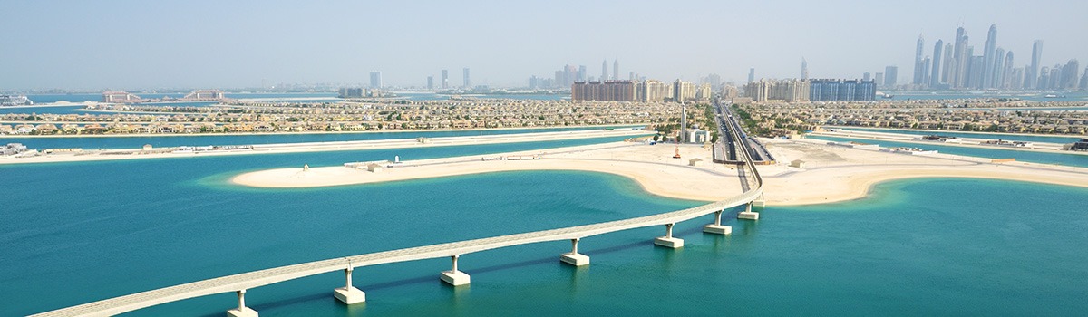 View,On,Jumeirah,Palm,Man-made,Island,,Dubai,,Uae