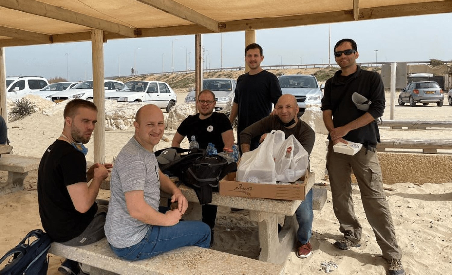 Beach cleanup in Israel