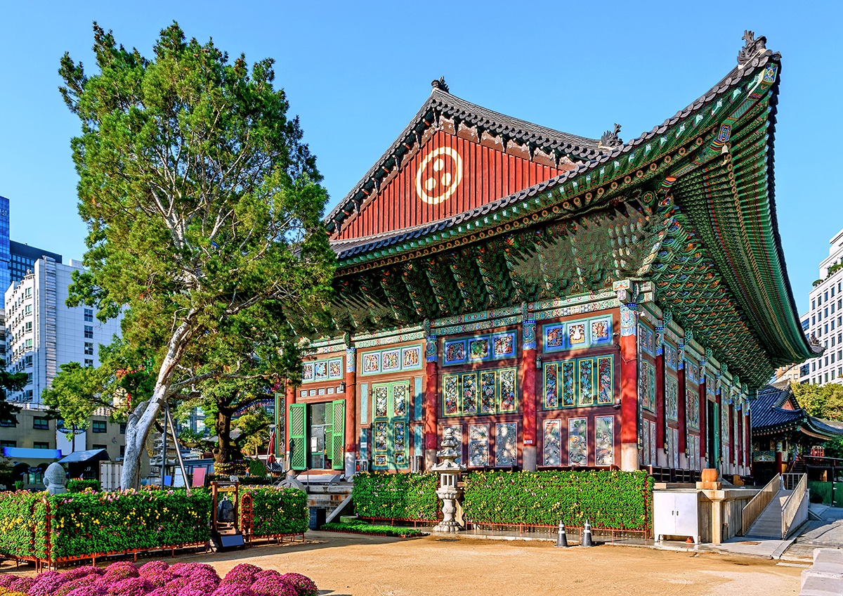 معبد جوجيسا في سيول، كوريا الجنوبية