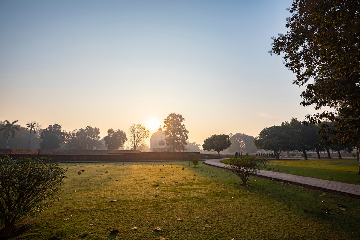 Meditation Park in Kushinagar-India-Buddhist Circuit
