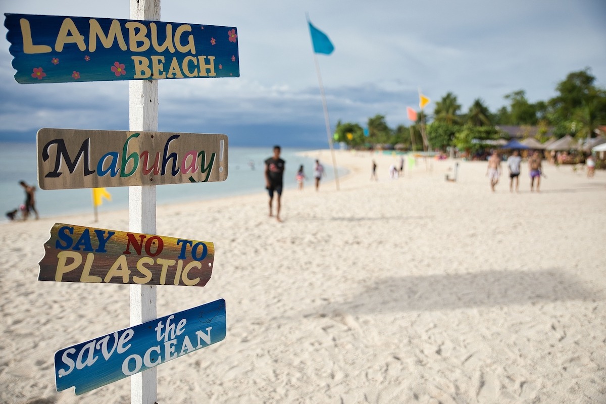 strandschild in Cebu