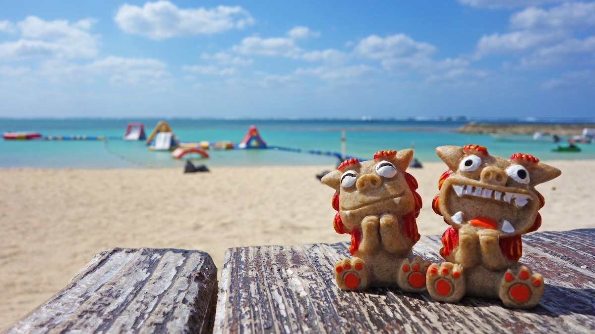 Blick auf den Strand von Okinawa