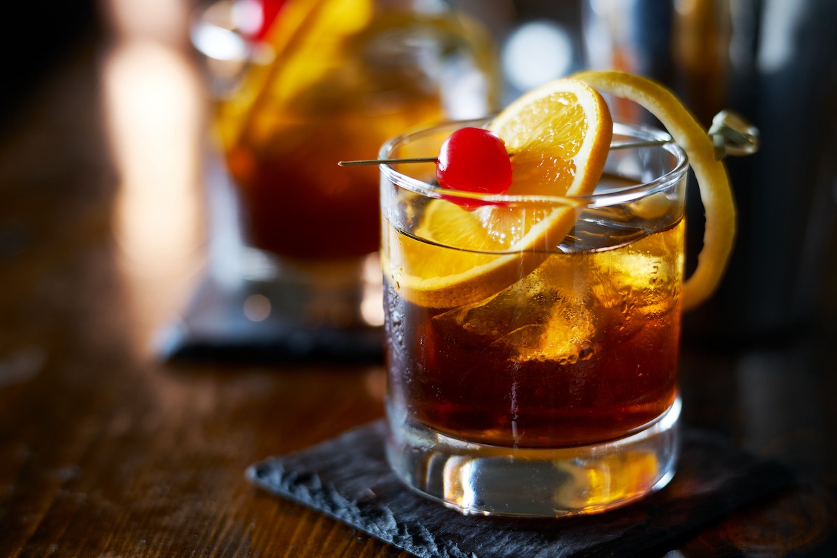 Old fashioned cocktail