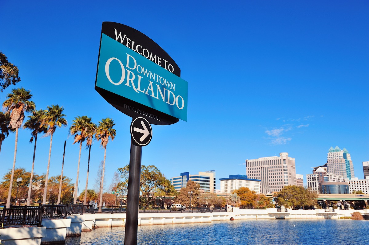 Willkommen in Orlando Schild