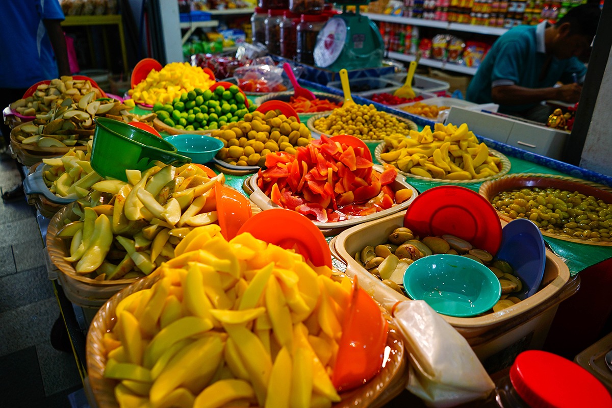 Früchte auf dem malaysischen Nachtmarkt